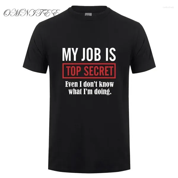 Herrenanzüge A1494 Job ist hoch geheime T-Shirts Männer Custom Muster Casual Short Sleeve Man Cott-Shirt T-Shirt T-Shirt Tops OT-906