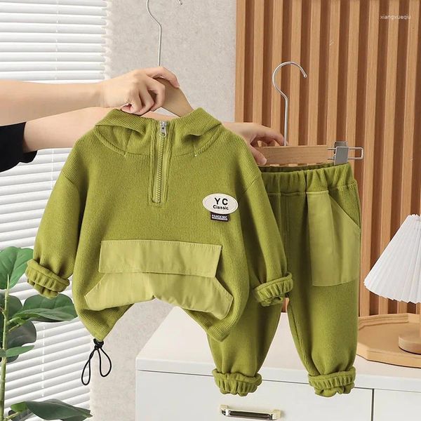 Bekleidungssets Jungen Kleidung Frühling Herbst 2024 Kinder Casual Coats Hoodies Hosen 2pcs Tracksanzuiten für Baby Sportanzug Kinder Outfit 5 Jahr