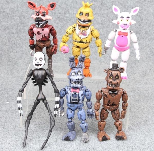 14517см пять ночей на фигуре Freddy039S PVC FNAF Bonnie Foxy Freddy Fazbear Bear Dolls Game Toys 6pcslot Anime Model9568092