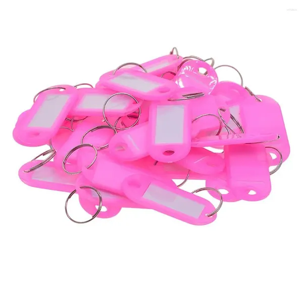 Dekorative Figuren 50pcs Abnehmbare wasserdichte Schlüssel -Tags -ID -Kartenmarke Markierungen Pink Type11