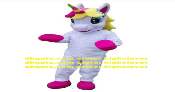 UNICORN Rainbow Pony Flying Horse MASCOT Costume adulto Caractere de desenho animado Minipink Top Marketplace Hypermarket CX0047167890
