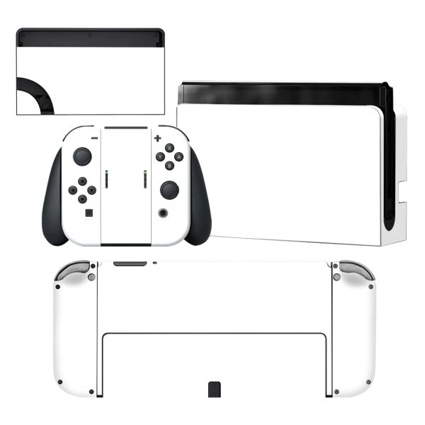 Джойстики чистый белый цвет nintendoswitch кожная наклейка наклейка для Nintendo Switch Oled Консоли Joycon Controller Dock Vinyl