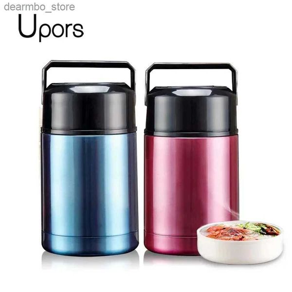 Bento Boxes UPORS 800/1000ml thermos per cibo con contenitori in acciaio inossidabile Scuola per bambini bento pranzo box thermos per zuppa BPA senza BPA L49