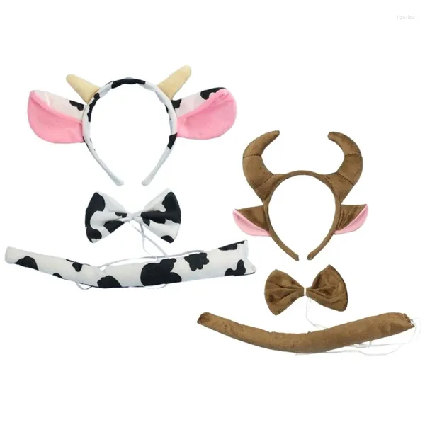 Вечеринка поставки 3 шт/сет -корову для животных, набор головных уборов для детей, девочки мальчики, галстук -бабочка, галстук, Хэллоуин, капля