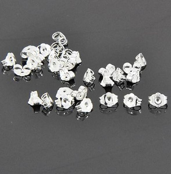 1000Piecelot hochwertiger Silberohrrücken -Rückenschmuckzubehör Metallohrstöpsel mit 925 Stempelstau Ohrringen Stopper Finden WH3844097