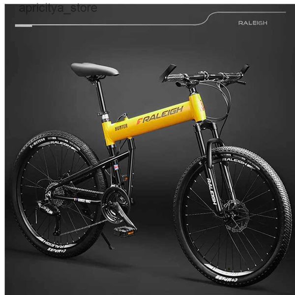 Bicicletas 26 27,5 polegadas Bicicleta de montanha dobrável 27/30/33 Velocidade de alumínio Speed Alumin Frame Suspension Forky