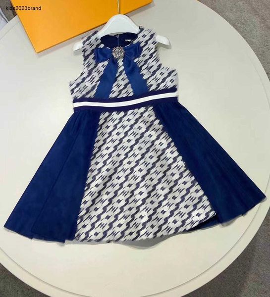 Novo Princess Dress Dress Top Top Design Salia Baby Tamanho 110-160 cm Crianças de designer de designer Printing Girls Partydress 24April