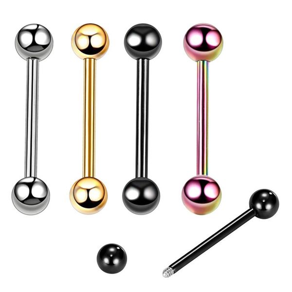 Anelli di lingua 1pc 16mm Surgical Acciaio per capezzoli dritti per le labbra Studro della labbra Tragus Piercing Gioielli Delivery Dhvxs DHVXS