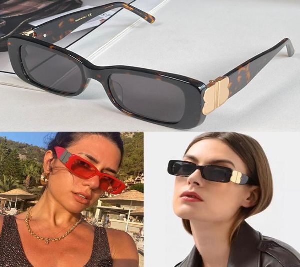 Masculino popular feminina conhecida Marca Sunglasses B0096S PLACE RETANGULAR FRAME TEMPLO DE DESTRAM