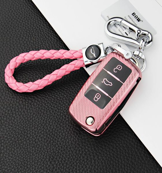 TPU Car Key Case Cover Protector Protection Protection Accessoires für VW Passat Golf Jetta Bora Polo Sagitar Tiguan7506984