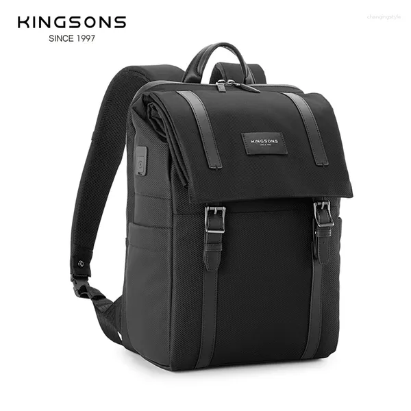 Backpack Brand Bag de laptop 15,6 polegadas Man Lady Business Office Worker Caso de computador USB Charging Mochilas Rucksacks