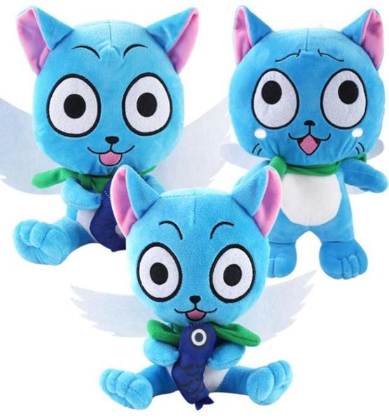 Japon anime karikatür oyuncak peri kuyruğu güzel karakter mutlu peluş oyuncak bebek figürü brithday için çocuklar için 8260316