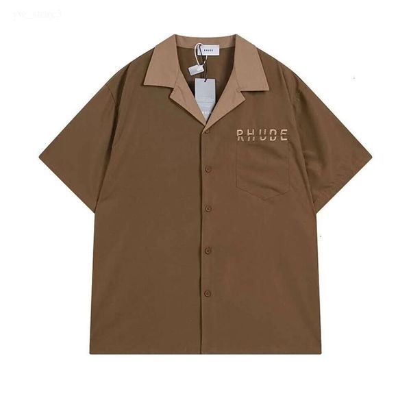 2024 Nova Rhude Mens Camista de alta qualidade Designer de Tess Casual Moda Rhude Polo Camise