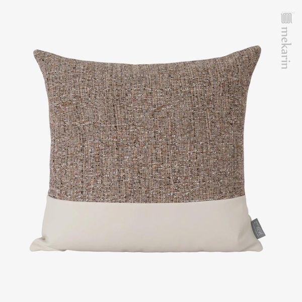 Kissen einfache Modellraumsofa Dekoration Beige kleine Textur Nähte quadratische El lebende Taille