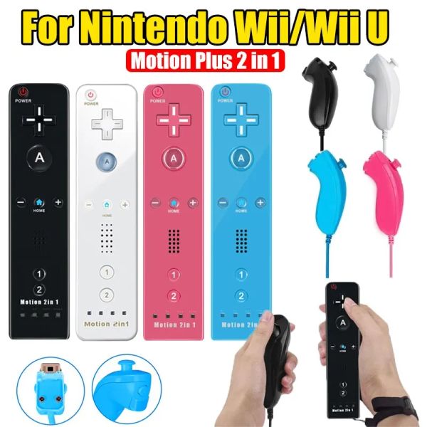 Nintendo Wii U Joystick için Veri Kurbağası 2 İçinde 1 Kablosuz Uzaktan Gamepad Denetleyici Set Motion Plus Silikon Kılıf Video Gam