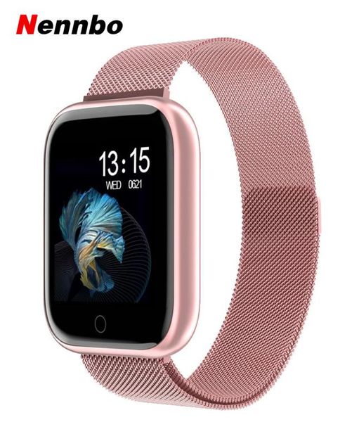 2019 New Women Women Smart Seemole Smart Watch T80P70 Bluetooth SmartWatch para Apple iPhone Xiaomi Freqüência cardíaca Rastreador de fitness C0926120461