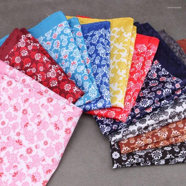 Laço lanche venda moda moda 22 cm de bolso square lenço floral de estilo macio masculino de terno de traje de peito acessórios