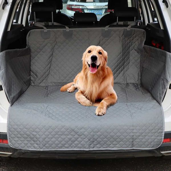 Hundeträger Hundautos Sitzabdeckung Haustier Travel Hundeträger Auto Trunk Matte wasserdichte SUV -Frachtliner für Hunde Waschbar kostenlos Versandartikel L49