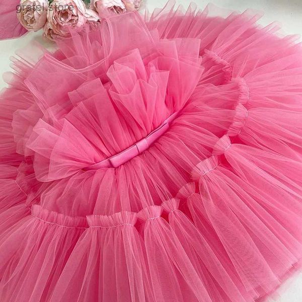 Mädchenkleider Neugeborenes Baby Mädchen Kleider1 Jahr 1. Geburtstag Party Kleider Taufe Pinkes Kleider 9 12 Monate Kleinkind Flauschige Outfits Vestido Bebes