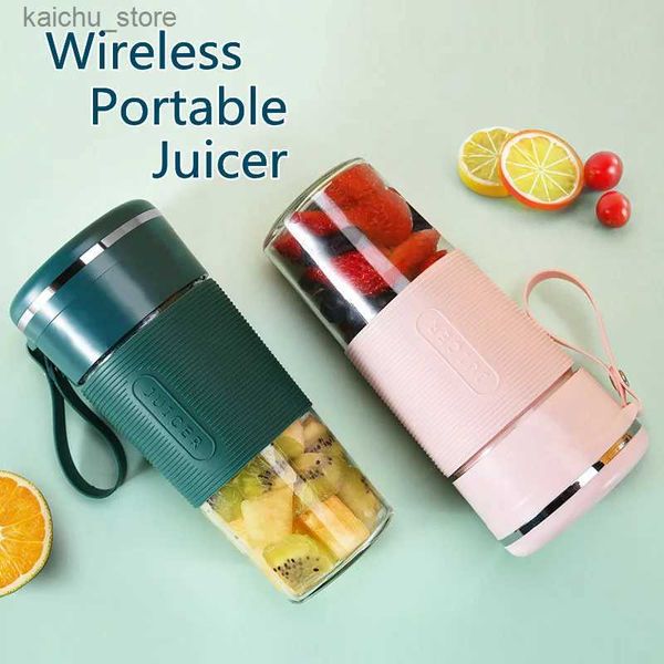 Juicers Ju479 mini miscelatore elettrico wireless alimentato USB utilizzato per tazze di vetro di succo Y240418