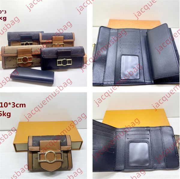 Designer Dauphine kurze lange Geldbörse M68725 Kupplungsbeutel Hand Long Wallets Kartenhalter Frauen PU Ledermünze Geld