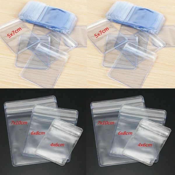 Sacchetti di stoccaggio trasparente SEGLIO SCHE Spesso sacchetto di plastica componenti elettronici gioielli artigianato moneta 4x6/6x8/7x10/5x7cm