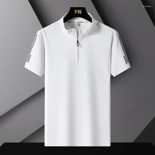 Herren Polos Trend Slim Casual Summer Fashion Atmungsfreies cooles Geschäft Polo Shirt Kurzarm T-Shirt Faden Revers bequem jeden Tag