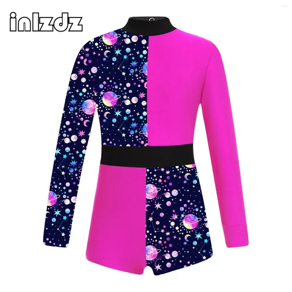 Stage Wear Kids Girls Stamping Gymnastics Botoduit Body Block Block Atletic Unitards Ice Skating Ballet Biketard Costumi