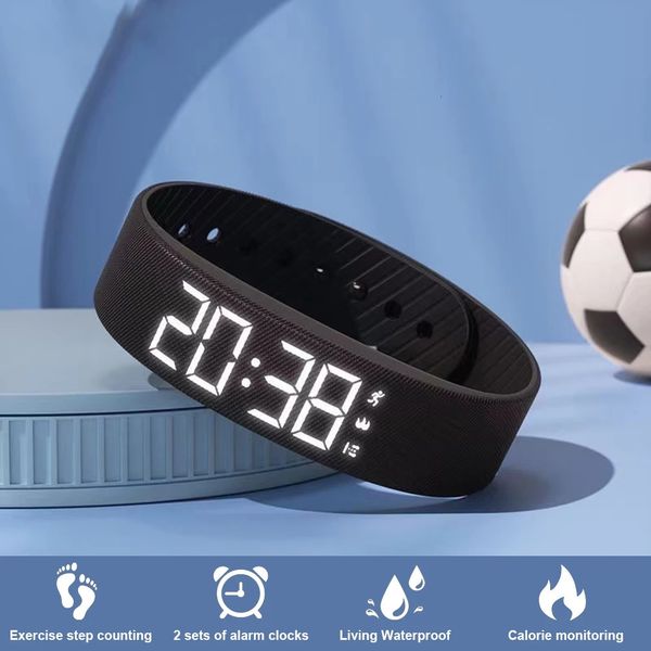 Smart Watch Sports Bracelet Smart Bracelet с вибрирующими будильными часами. Запуск ступенчатых браслетов Умные часы для детей 240419