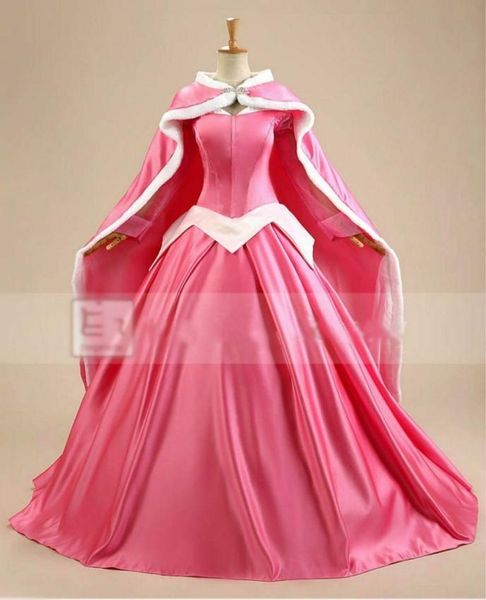 Abito aurora adulto addormentato per la bellezza costume costume da ballo principessa 3501129