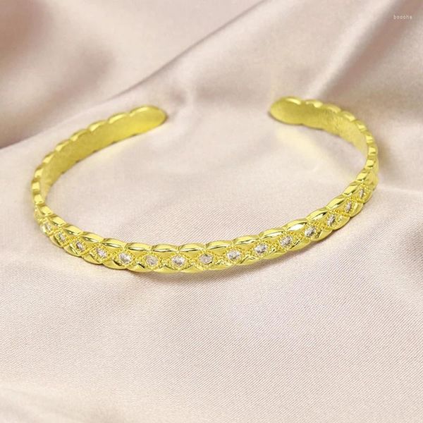 Bangle 5Pieces Fashion Zircon Crystal Jewelry Open Metal Bracelet Star Women 8458