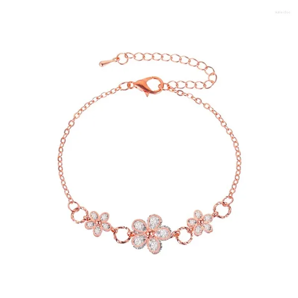 Charm Armbänder kleine reine und frische herzend süße Armband Kubikkristall Verstellbare Blume