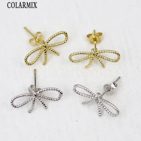 Серьги -грибы 3PAIRS MINI MITE BOWKNOT Simple Lovely Bow Design Metallic Classic Women Jewelry Gift 30936