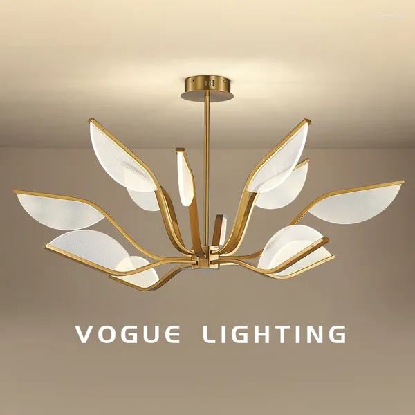 Lampadiers Luxury soggiorno soffitto lampadario decorazione per la casa moderna decorazione multi -testa di illuminazione acrilica apparecchi a cigno