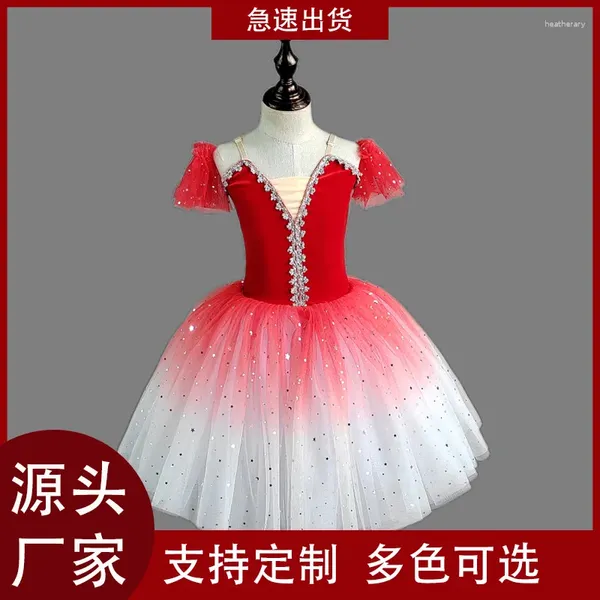 Stage Wear Girls Show Costumes Ballet Tutus Domen's Dresses Long Swan Kleding Dames