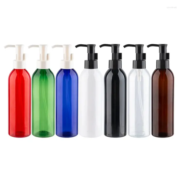 Garrafas de armazenamento garrafa de cosméticos de estimação com bomba de óleo 250 ml de alta qualidade d.i.y plástico para cuidados pessoais Creme corporal de sabão líquido