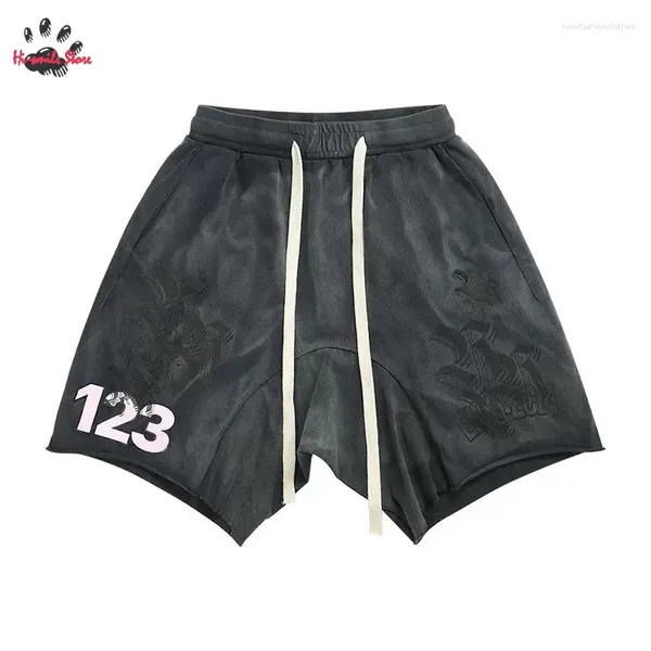 Shorts masculinos 2024SS RRR-123 MULHER MULHER SUMPLEM High Street Vintage Lavado Do Antigo tecido pesado Jogadores de calças clássicas logotipo clássico