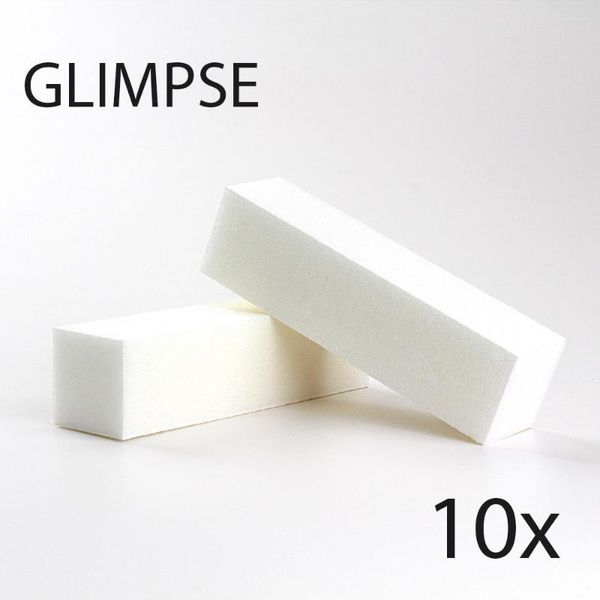 Nagelfeilen Großhandel- Gliede 10pcs Weiße Datei Puffer Block gute Qualität Buffing Schleifpediküre Maniküre Pflege für Salon