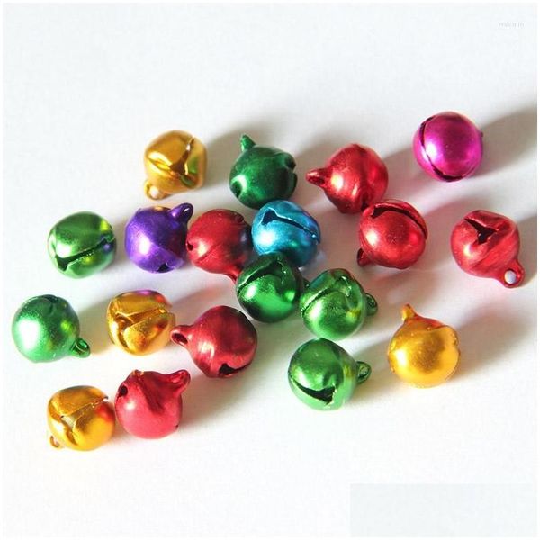 Decorazioni natalizie 500 pezzi/lotto colorf ferro sciolte perle sciolte piccole campane tintinnanti artigianato fatti fatti a mano decorazione per Natale pendenti gioielli goccia dhtdw