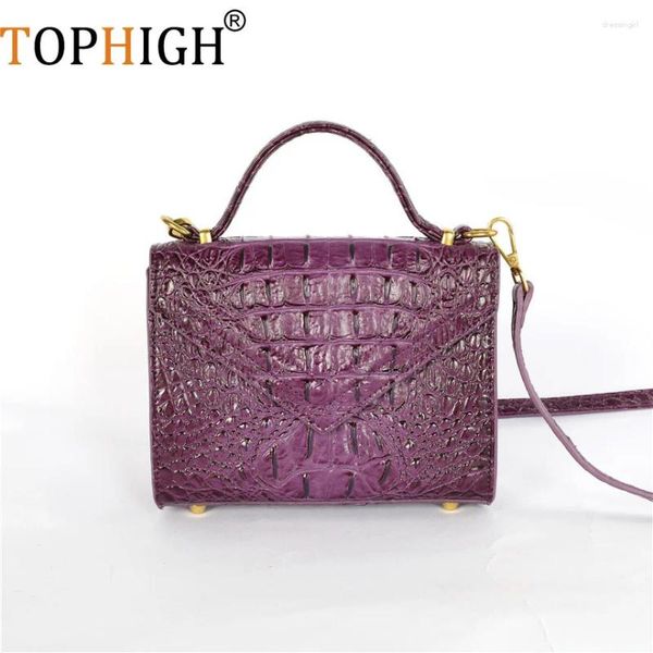 Abendtaschen Krokodilmuster Schulter -Crossbody -Tasche für Frauen 2024 Marke Ly Purple Handtasche Clutch Ladies Messenger