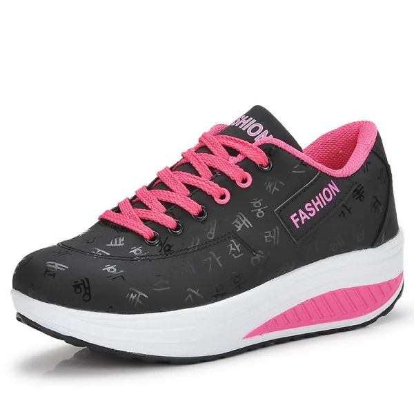 Pantofole più taglia 3542 donne scarpe tonificanti piattaforma fitness fitness sneaker dimagranti altezza aumentando scarpe da swing sportive