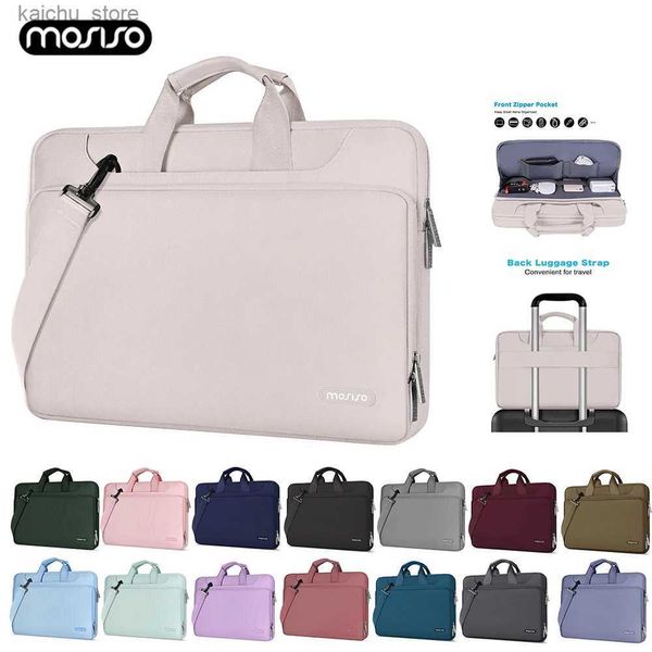 Diğer Bilgisayar Aksesuarları Mosiso Dizüstü Bilgisayar Kolu 13 14 15 16 17 17.3 MacBook Air Pro Dell Acer Asus Lenovo Koruyucu Defter Omuz Messenger Çantası Y240418