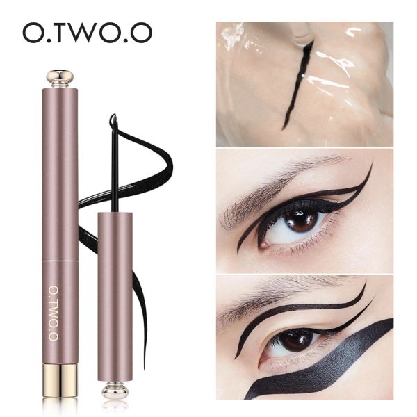 Eyeliner O.Two.O Siyah sıvı göz kalemi kalem güzellik kedi tarzı göz astarı 24 saat uzun süreli su geçirmez makyaj göz kozmetik araçları