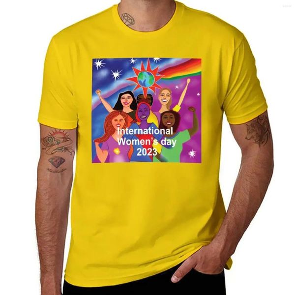 Herren Tank Tops International Frauen Tag 2024 T-Shirt Zoll ästhetische Kleidung und Größen Männer T-Shirts