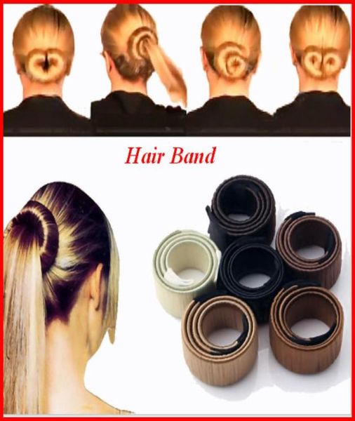 Haarzubehör Synthetische Perücke Donuts Bud Head Band Ball Französisch Magie DIY -Werkzeugbrötchen Bun Maker süße französische Gericht gemachtes Haarband BE7524303