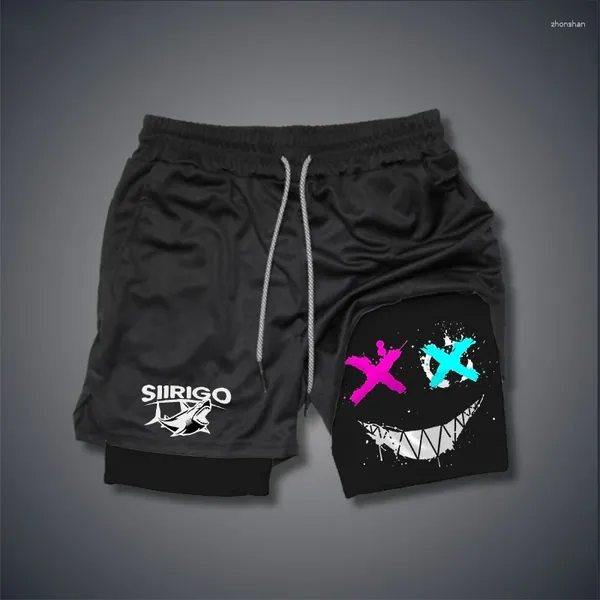 Shorts Shorts Summer Essiccazione rapida a doppio strato e traspirante per l'allenamento sportivo che corre la tendenza della gamba dritta