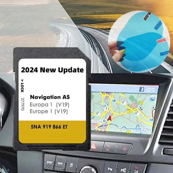 Cartões 32 GB de navegação sd mapa para VW como v19 2024 Discover mídia mib2 golfe 7 Europa SAT NAV CARD