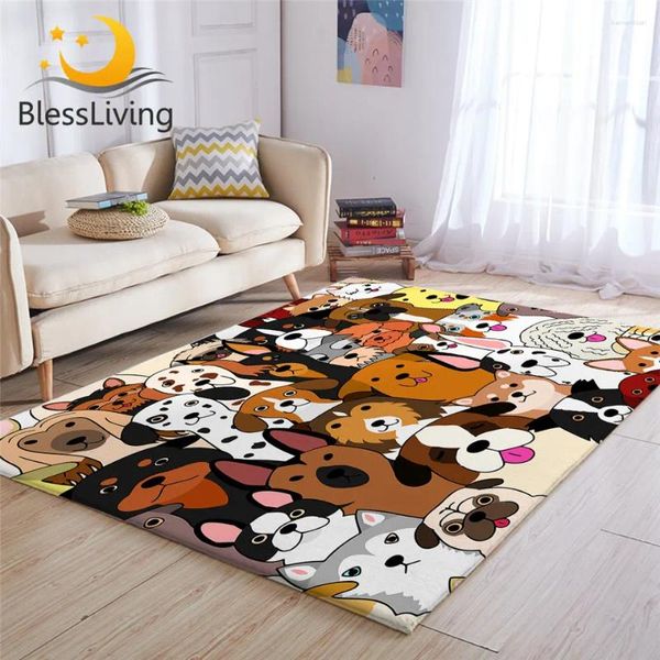 Tappeti Blessicing Dog Tappet Carpet Area Area tappeto per soggiorno arancione Tapis Salon Funny Alfombra Dormitorio 152x244cm Tappetino decorativo