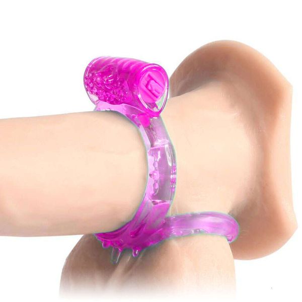 Twin Vibration Love Ring für Paare sexy Spielzeug Dual Vergnügungsverzögerungsring, Klitorisstimulator, längere Erektionen intensive Ejakulationen