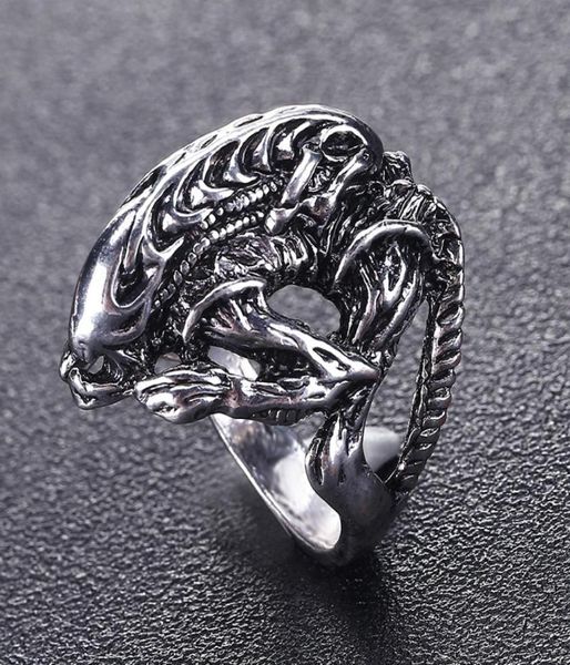 Venda AVP Alien Punk Ring Warrior Rings Cool Jewelry Animal Skull Biker para homens e mulheres 9343205